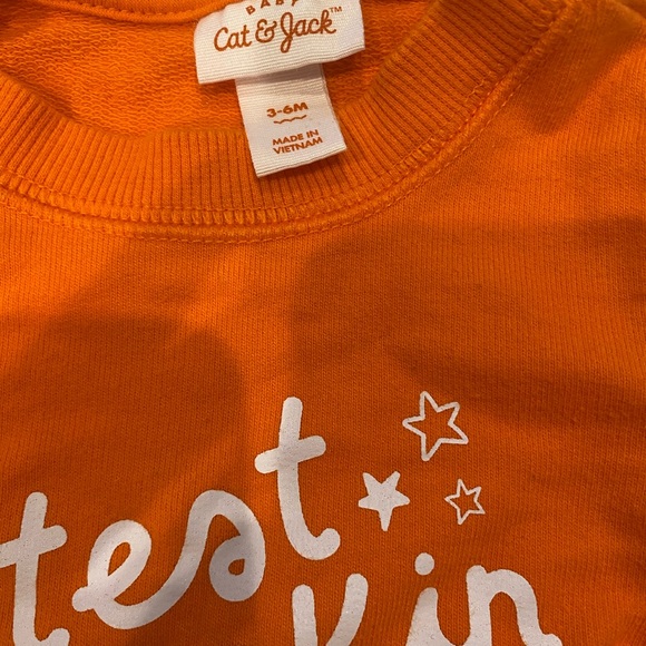 Baby Girl Halloween "Cutest Pumpkin" Outfit Chick Pea & Cat & Jack 3-6 Months - Picture 5 of 11